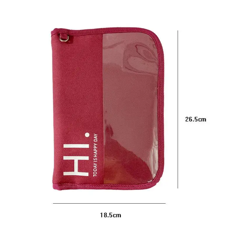 

New A5 Multifunctional Thickened and Widened Zipper 6-ring Binder Storage Bag, Refillable Notebook Cover, with Same Small Bag