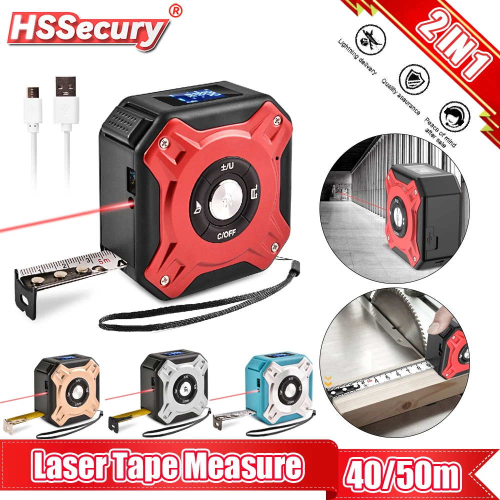 الليزر شريط القياس مقياس مسافات الليزر مترو الليزر Rangefinder أدوات البناء الروليت أدوات قياس الليزر متر