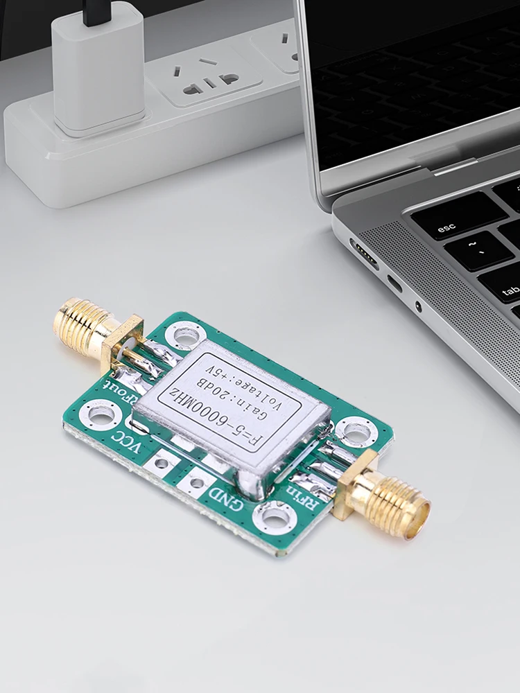 

5-6000MHz RF Amplifier Module VFH UHF SHF Broadband RF Wideband Amplifier with Shielding Shell Radio Frequency Amplifier Module