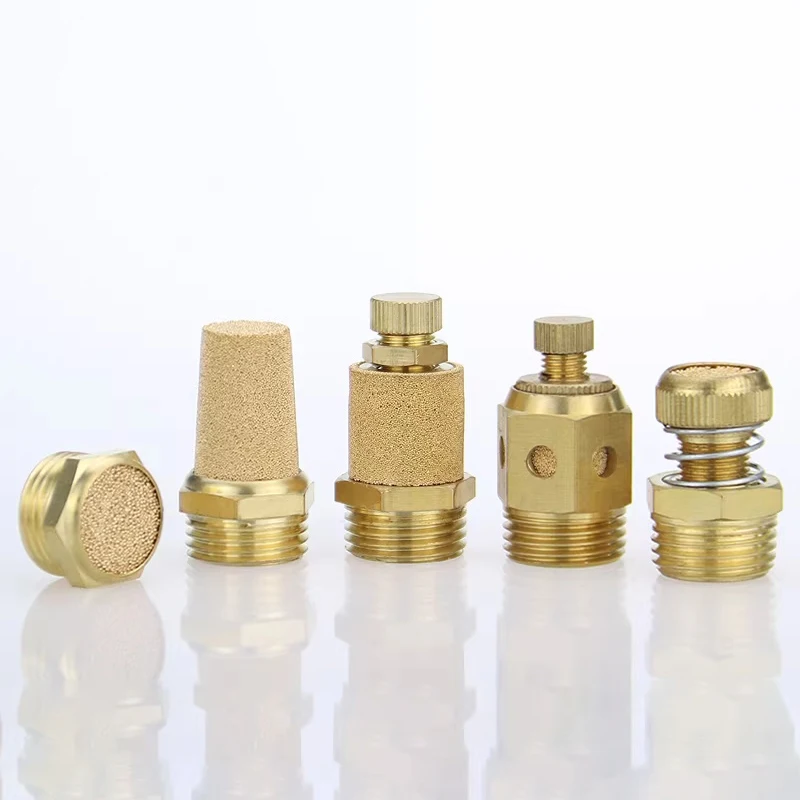 10P/50PCS Pneumatic Brass Exhaust Muffler Filter,M5 1/8
