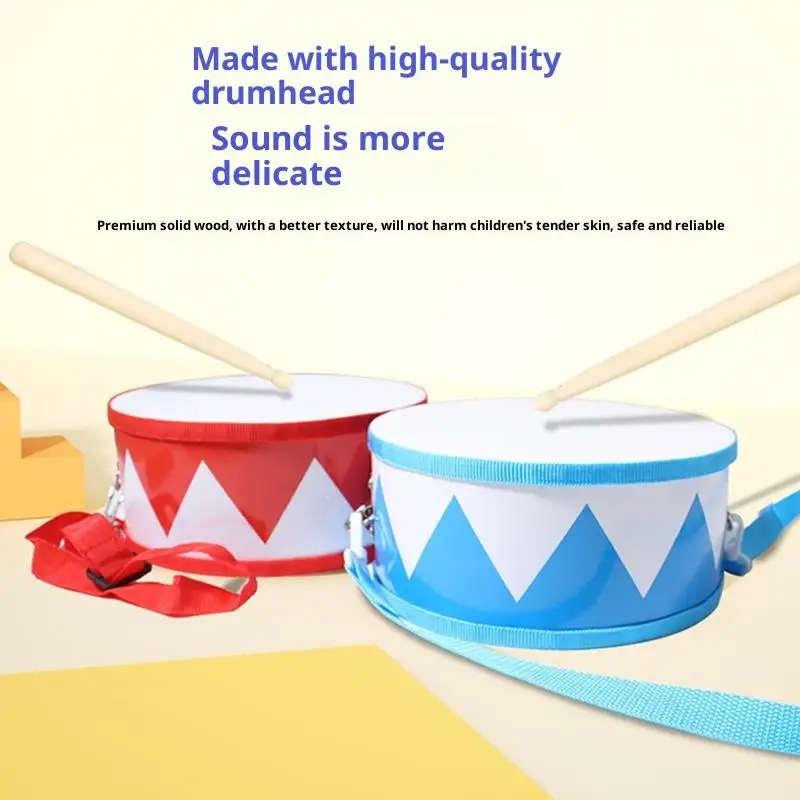 طبل الخشب للأطفال آلة موسيقية تعليمية مبكرة للأطفال ألعاب الأطفال فاز أداة طبلة يدوية