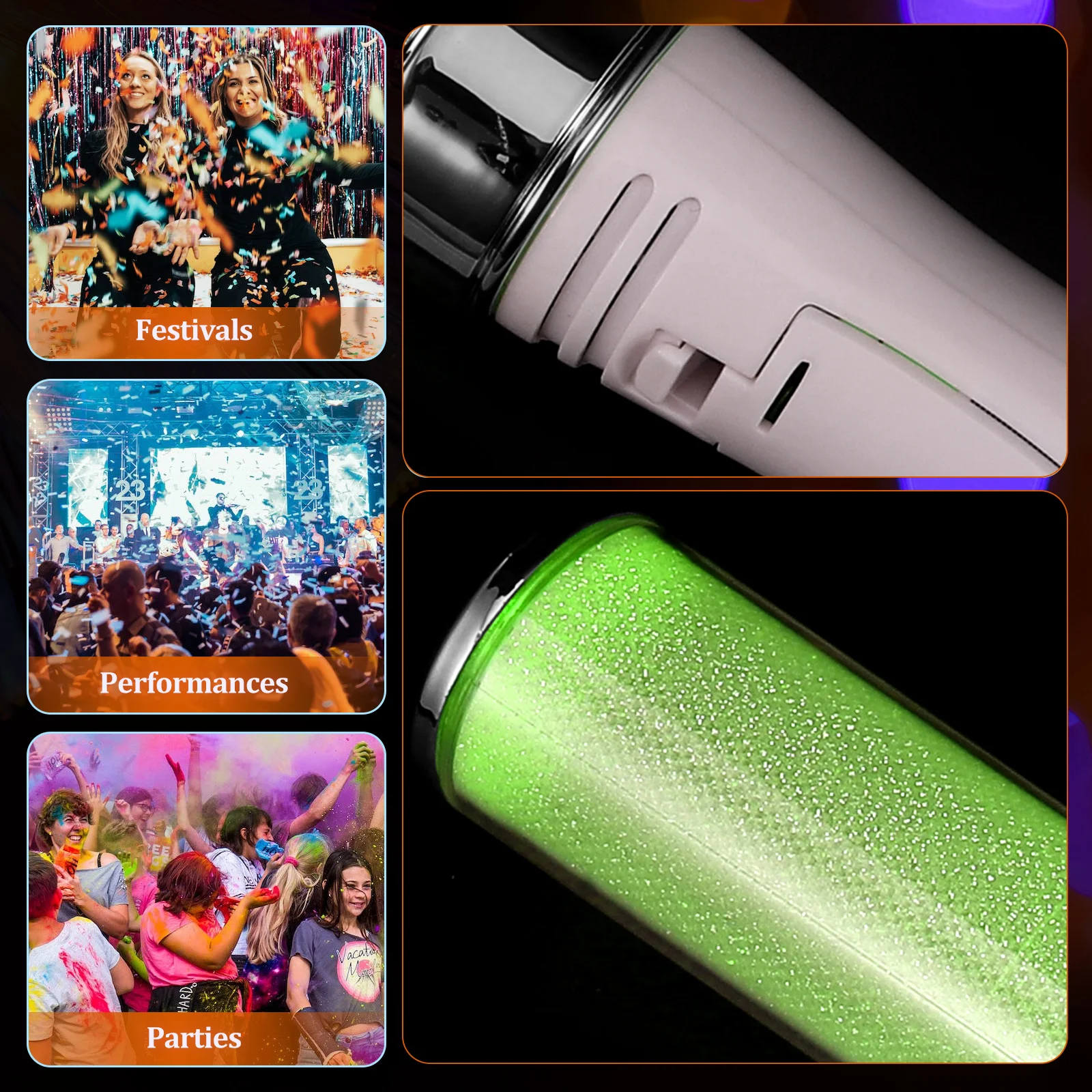 

2Pcs Reusable Creative Glow Stick Fans Concert Cheer Light Stick Decorative Party Concert Sticks Holiday Festival Lighting