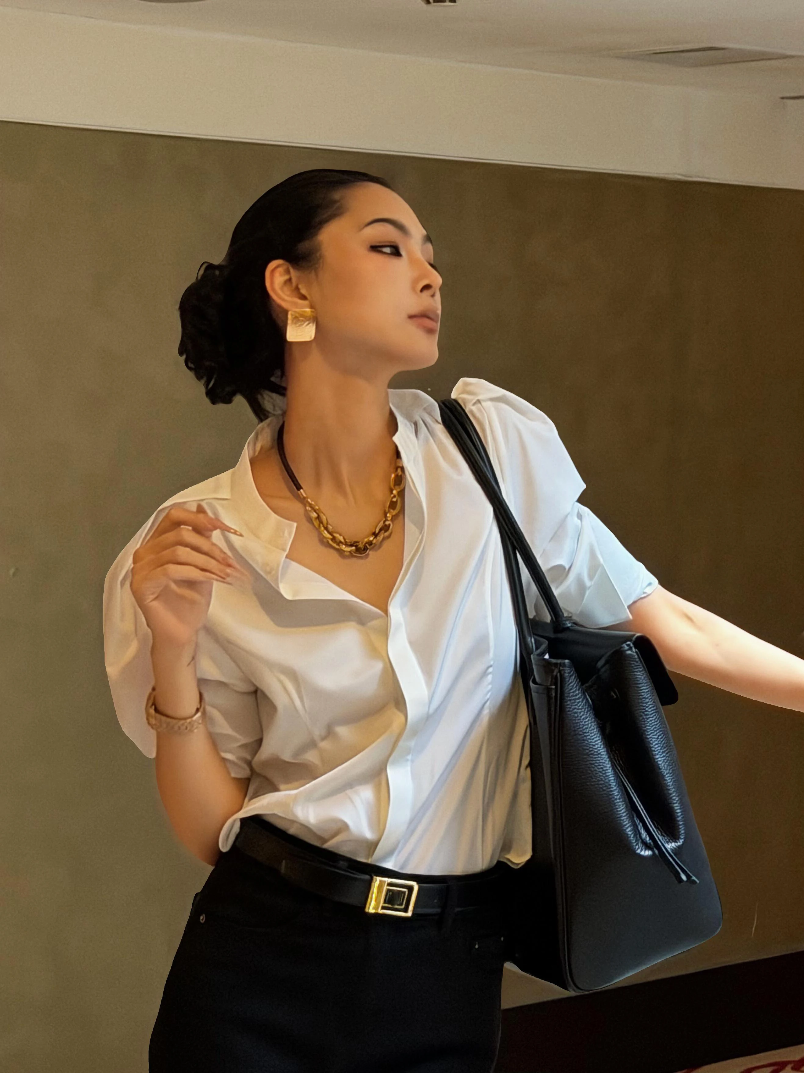 

White Short Sleeve Shirt Women's Summer High-End Sensation Important Occasion Beautiful Small Shirt Stylish Top French Style ...