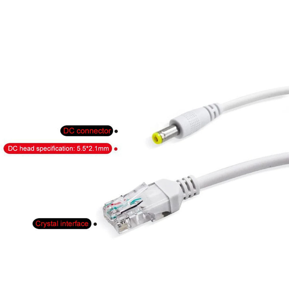 Adaptador divisor POE de 48V a 12V, Cable adaptador de corriente y vídeo impermeable, divisor de cámara IP para cámara IP, teléfono AP Voip y más