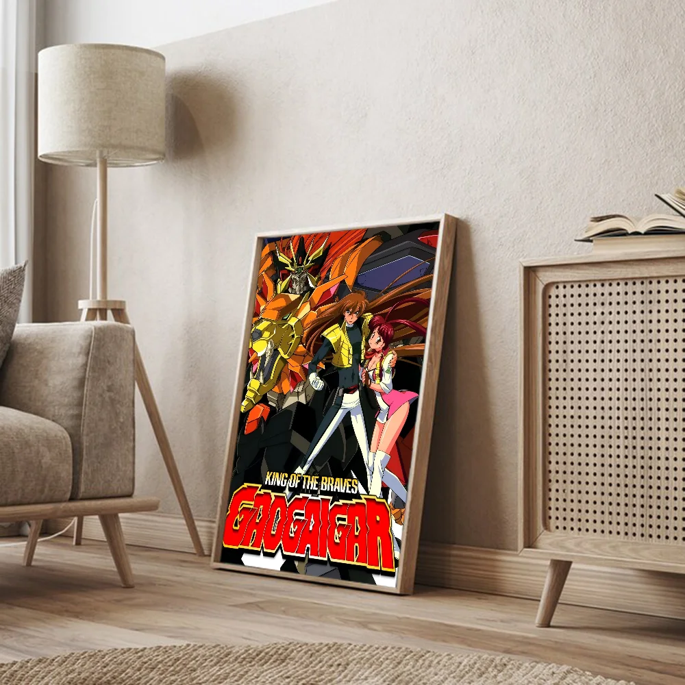 The King Of Braves GaoGaiGar Self-adhesive Art Poster Waterproof Paper Sticker Coffee House Bar Posters Wall Stickers