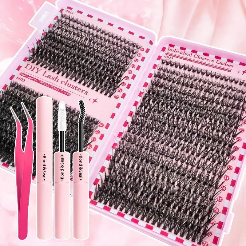 New 700PCS-30D/40D/50D DIY Eyelash Extension Kit Mixed Length 10-18mm D-Curl Eyelashes For DIY And Various Festive Celebrations