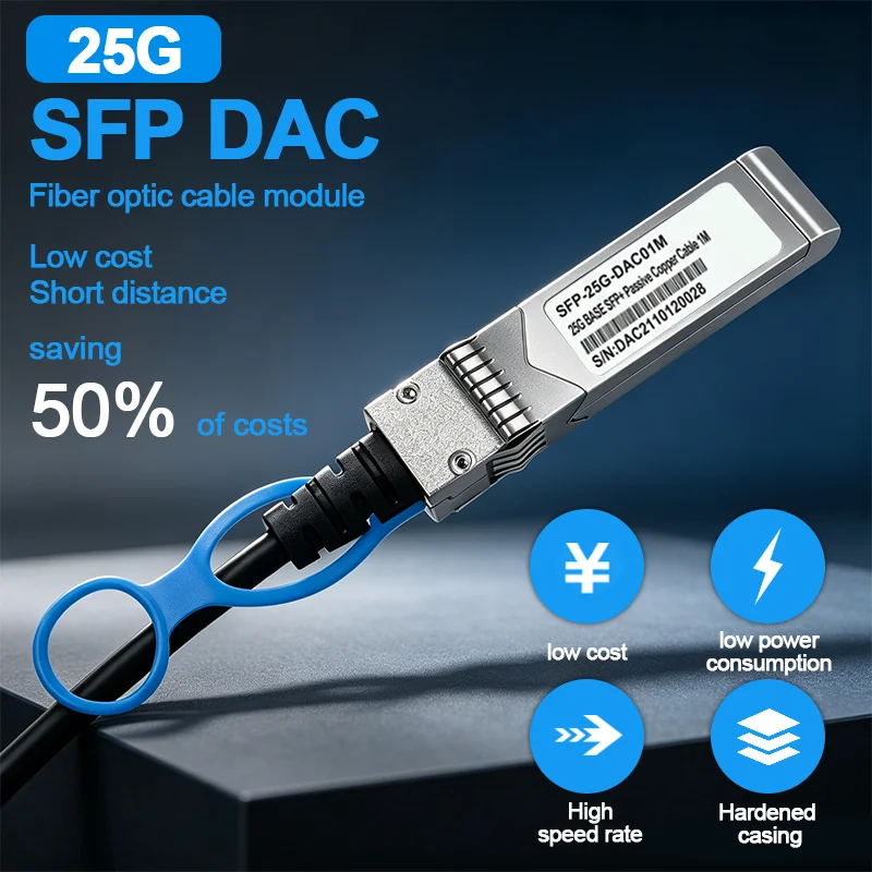 SFP28 25G DAC High Speed Data Center Connectivity Cable 1M/3M/5M/7M/10M/15M - 100% Brand New And Supportive for IT Needs