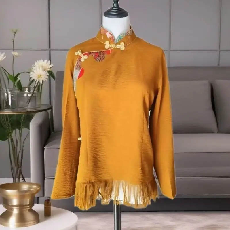 新しいチベットの女性用タッセルトップスとシャツ、多用途でファッショナブルな気質
