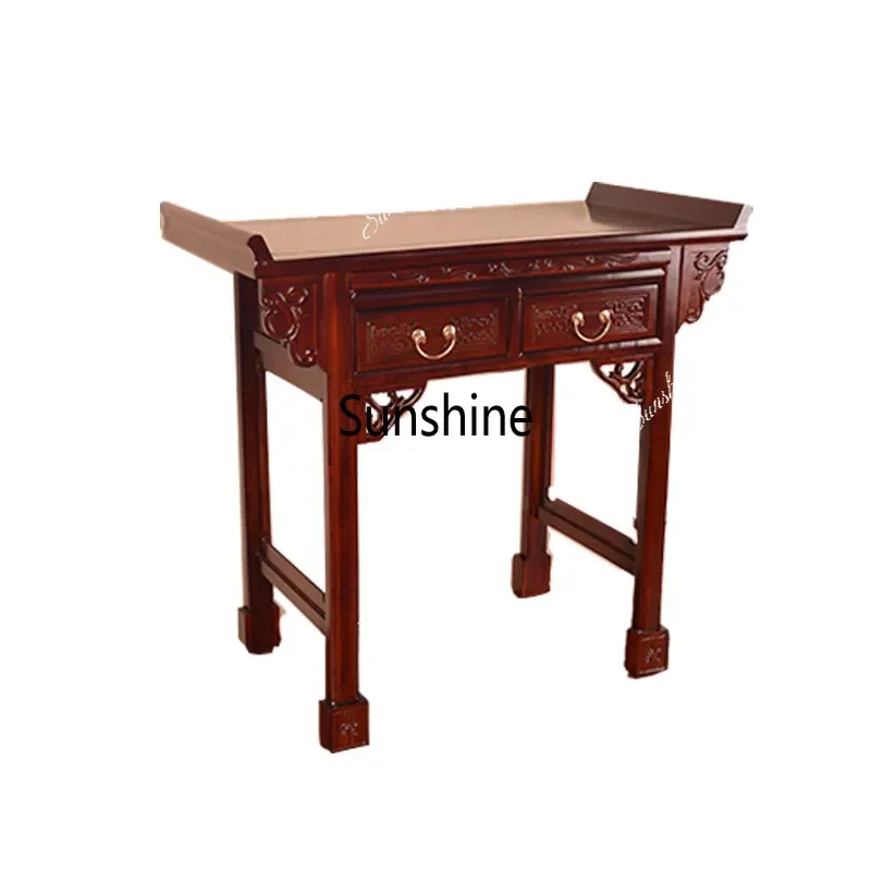 YYSolid wood table, household, new Chinese style, living room incense table, small