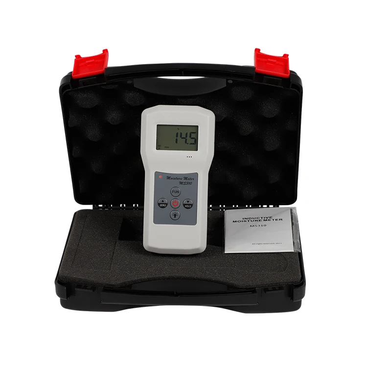 2026 Inductive Moisture Meter MS310 for Wood Timber Paper Bamboo Carton Concrete Textile and Other Materials with 22 Codes