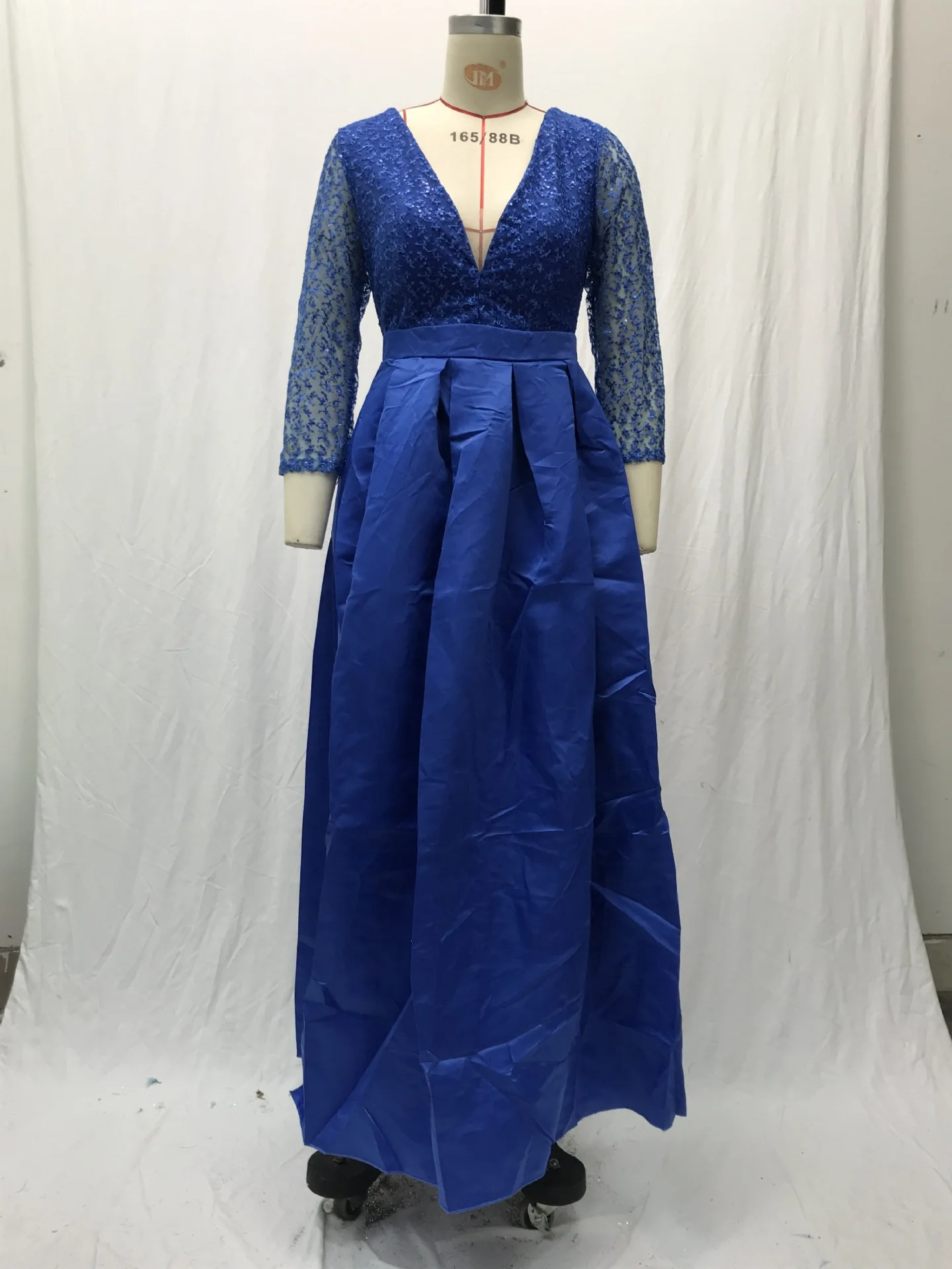 Spring And Summer Women's Lace Sequins Sexy Long Dress Trailing Banquet Evening Dress