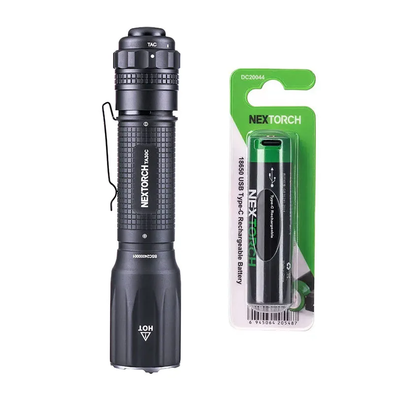 Imagem -05 - Lanterna Tática Recarregável Lanterna 1600 Lumens Feixe de 303m18650 Bateria Anti-interferência Interruptor Rotacional Magnético Nextorch-ta30c