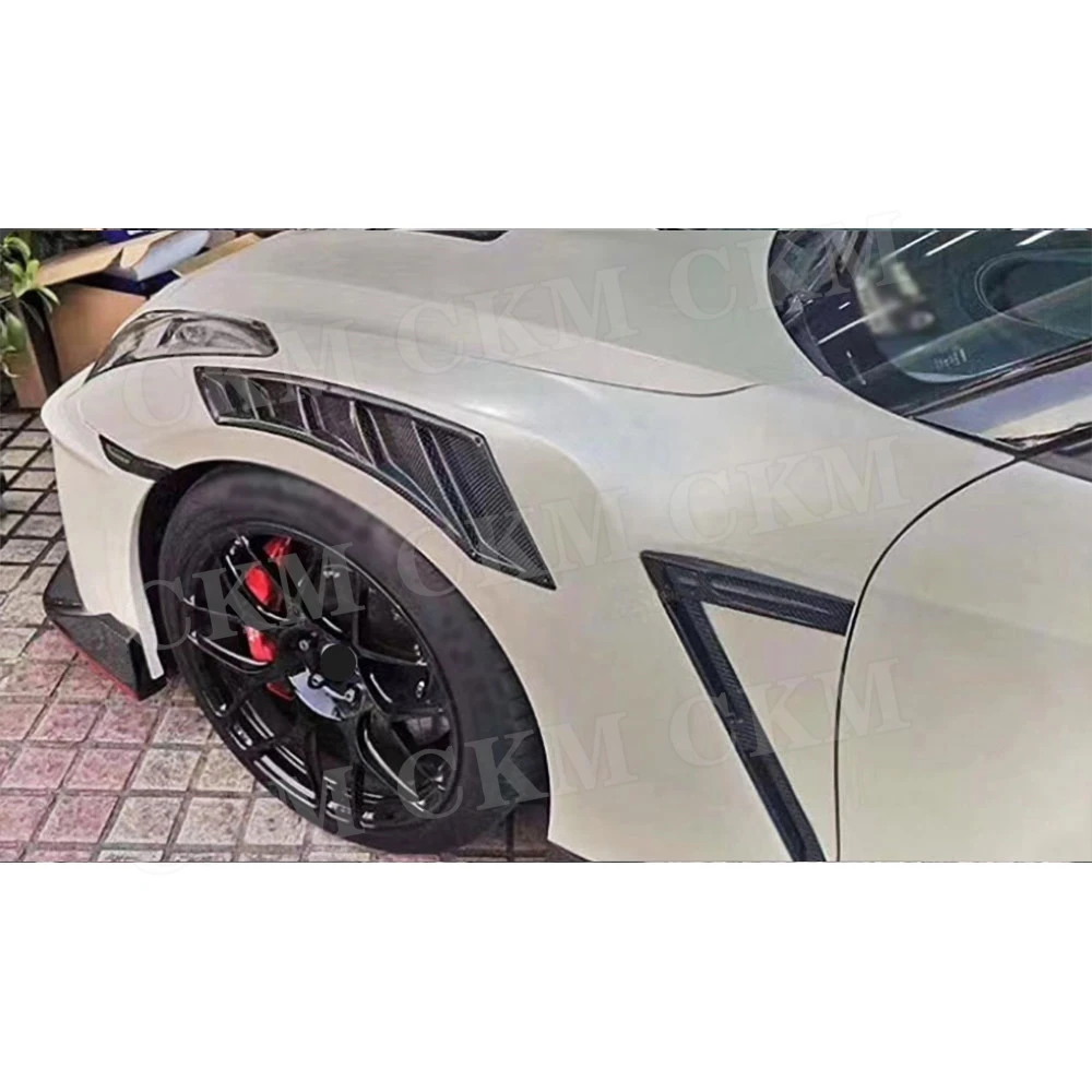 

for Nissan GTR R35 350Z 370Z Z33 Z34 2008-2017 Car Front Fender Air Vent Trim Spoiler Canards Side Fender Accessories