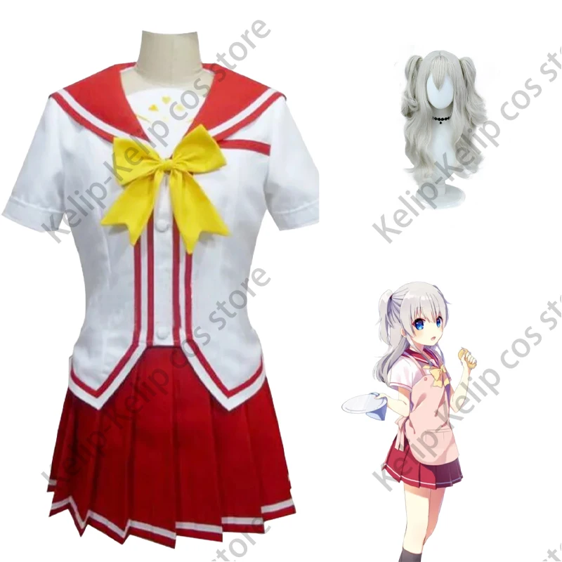 Anime Charlotte Tomori Nao Cosplay Costume Wig Japanese JK School Uniforms Skirt Adult Woman Sexy Kawaii Campus Sailor Suit