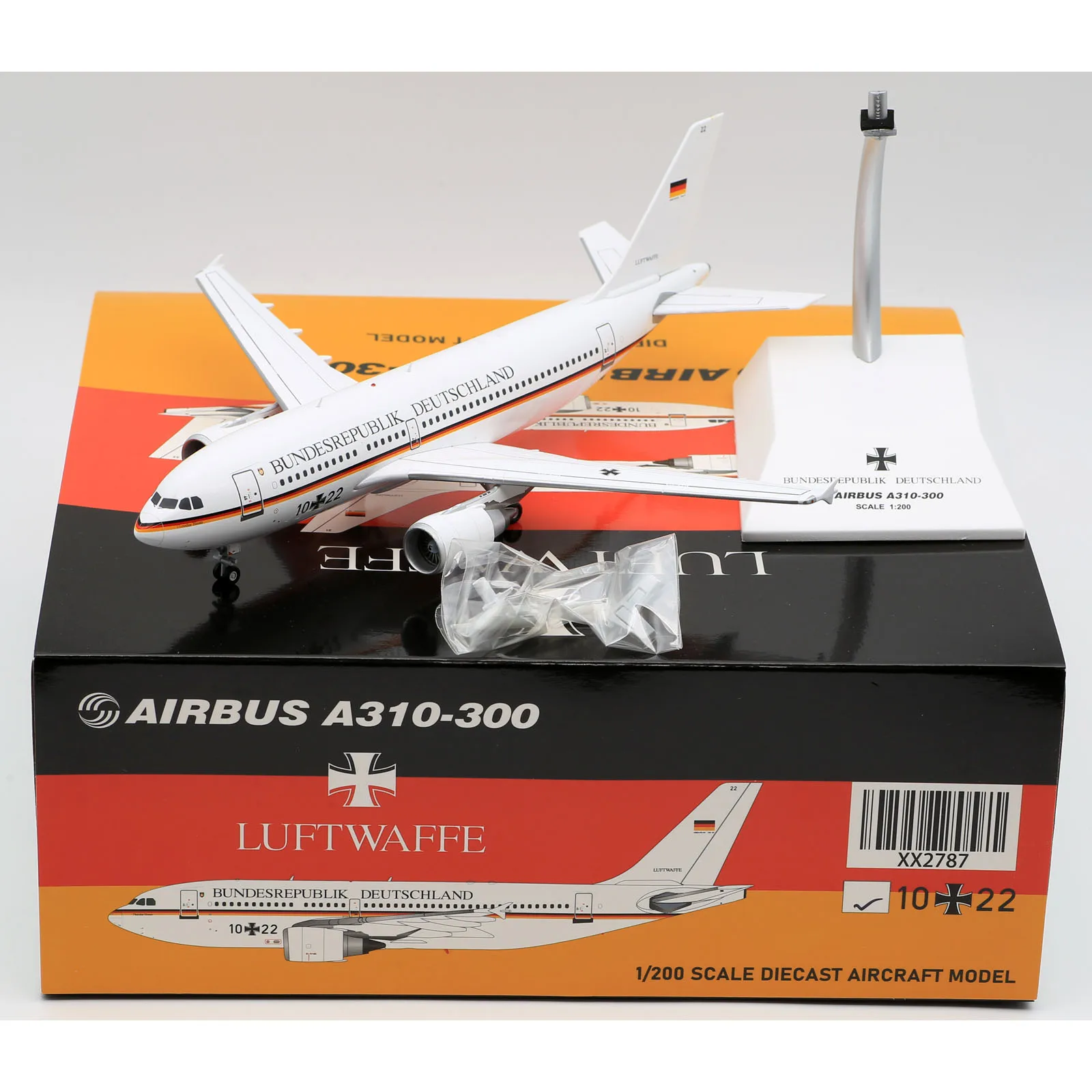 

XX2787 Alloy Collectible Plane Gift JC Wings 1:200 Luftwaffe German Air Force Airbus A310-300 Diecast Aircraft Jet Model 10+22