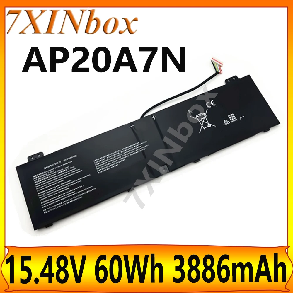 7XINbox AP20A7N 15.48V 60Wh 3886mAh Laptop Battery For Acer Predator Triton 300 SE PT314-51s KT.00407.010 Notebook