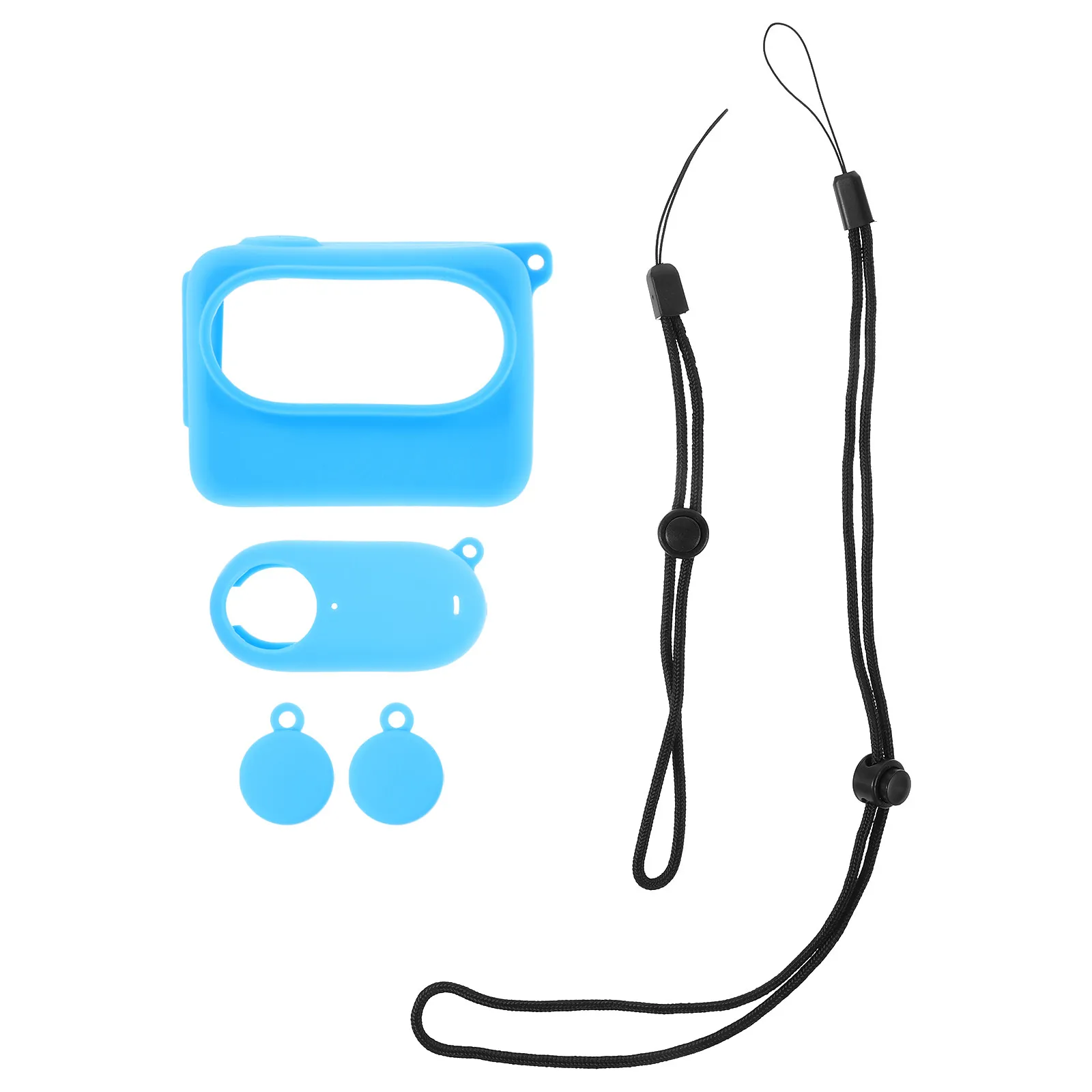 

2Pcs G03 Silicone Protective Case for Small Camera Outdoor Use Lanyard Compatible Go3 Travel Camping Photography