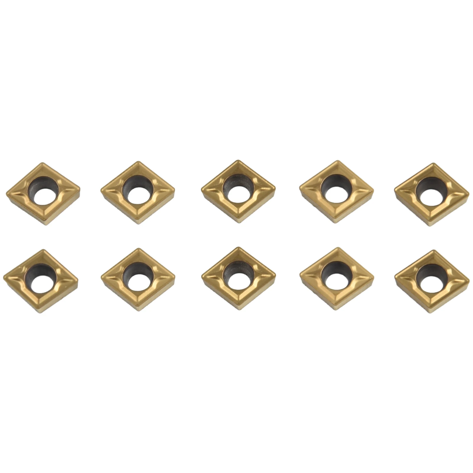 

10 Pcs Carbide Inserts Blades Accessories Coated Metal Cutting Machining Metalworking VP15TF Workshop For Stainless Steel