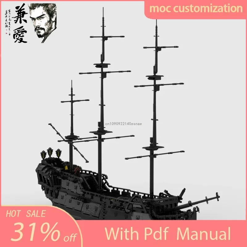 3456pcs Moc Creative Pirates The Black Pearl Ship Building Blocks Boat Model Caribbean Adventure Assemble Brick Toy Gift for Kid