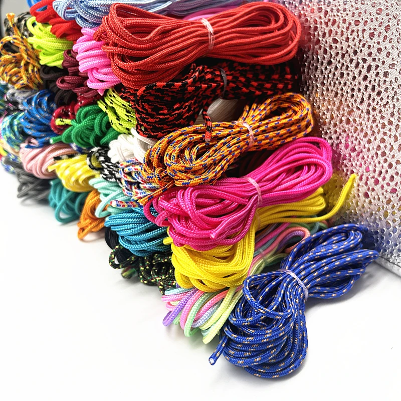 Cuerda de paraguas de 5 yardas y 2mm, pulsera de cuerda de paraguas multifuncional DIY, colgante tejido con llavero de cuerda de paraguas tejida