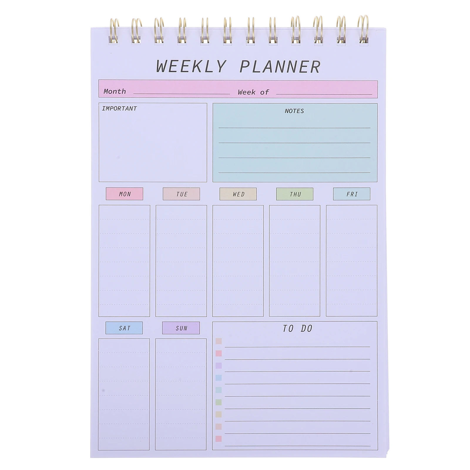 

Weekly Planner Notepad Undated Minimalist Weekly Agenda Efficient Task Tracking Portable Desk Planner for School Office Use