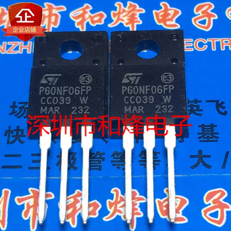 5PCS-10PCS P60NF06FP STP60NF06FP  TO-220F 60V 60A Transistor Really Stock On Stock