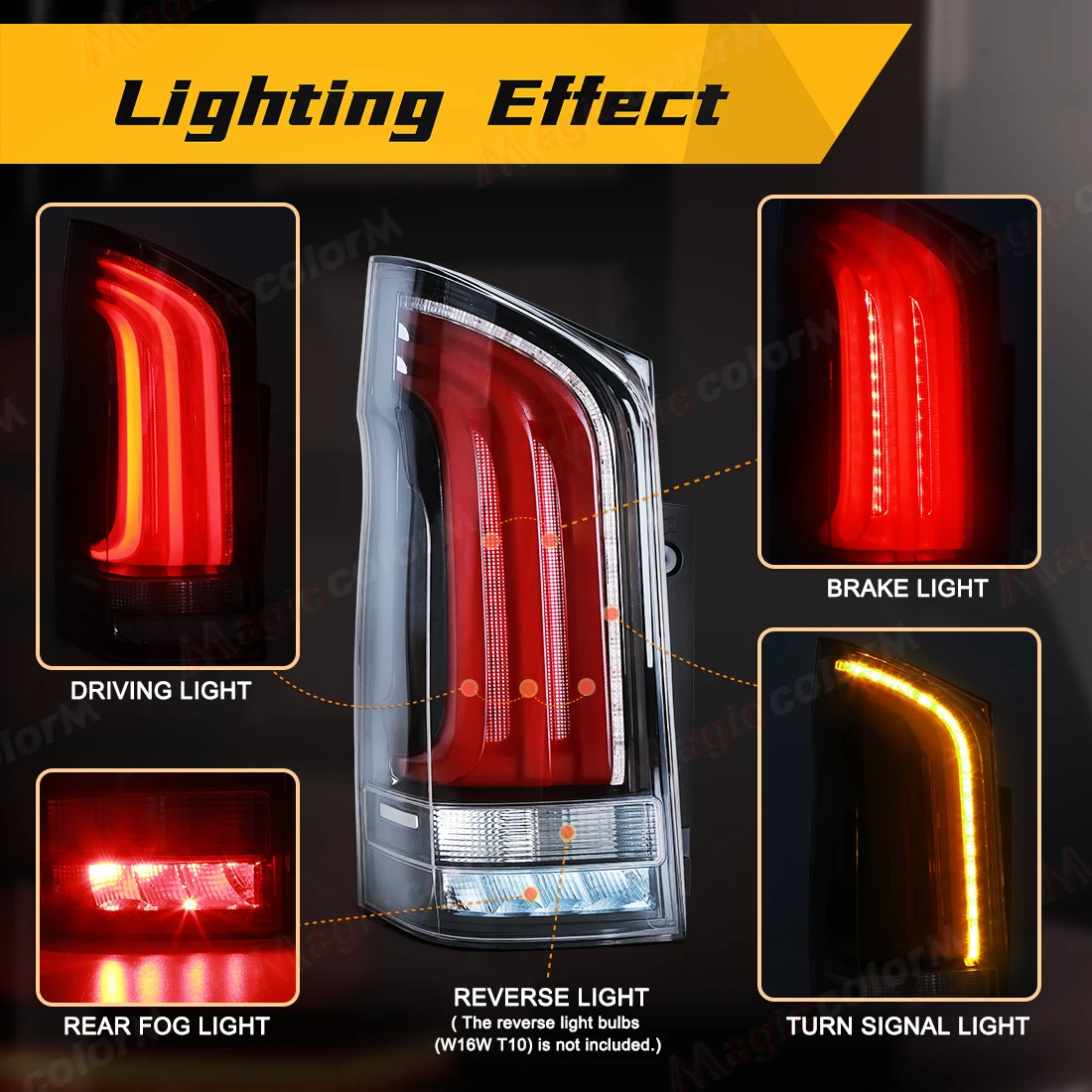 Левый/правый задний фонарь для Mercedes-Benz Vito V-Class V220D V250 V260 V300 W447 2016 2017 2018 2019 2020 2021 2022 2023 Задние фонари