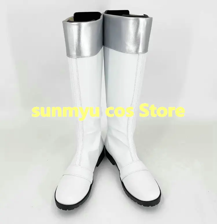 Giga sentai Cosplay White Boots Shoes Custom Size