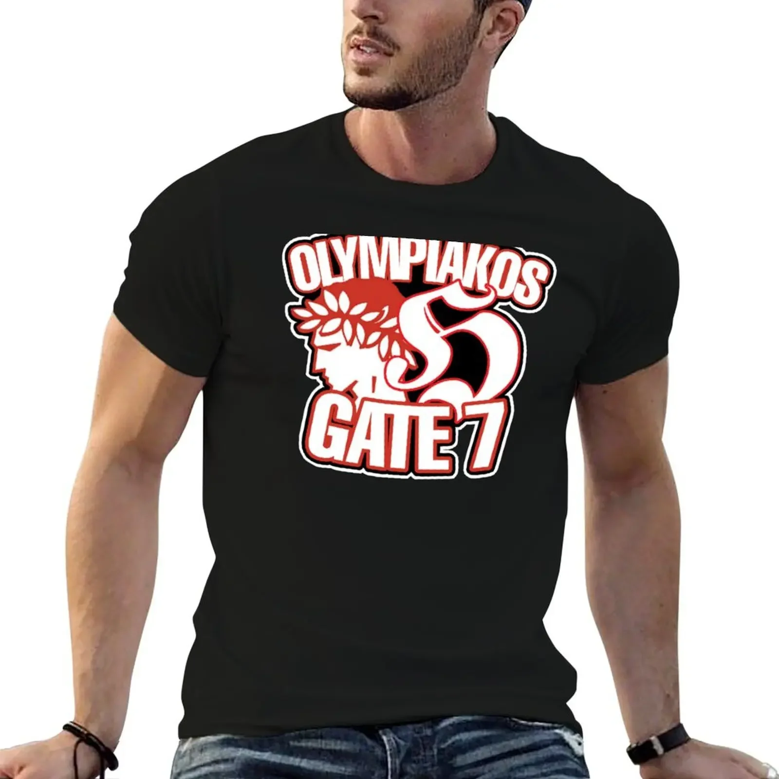 

Olympiakos Gate 7 T-Shirt cheap stuff customs mens t shirts casual stylish