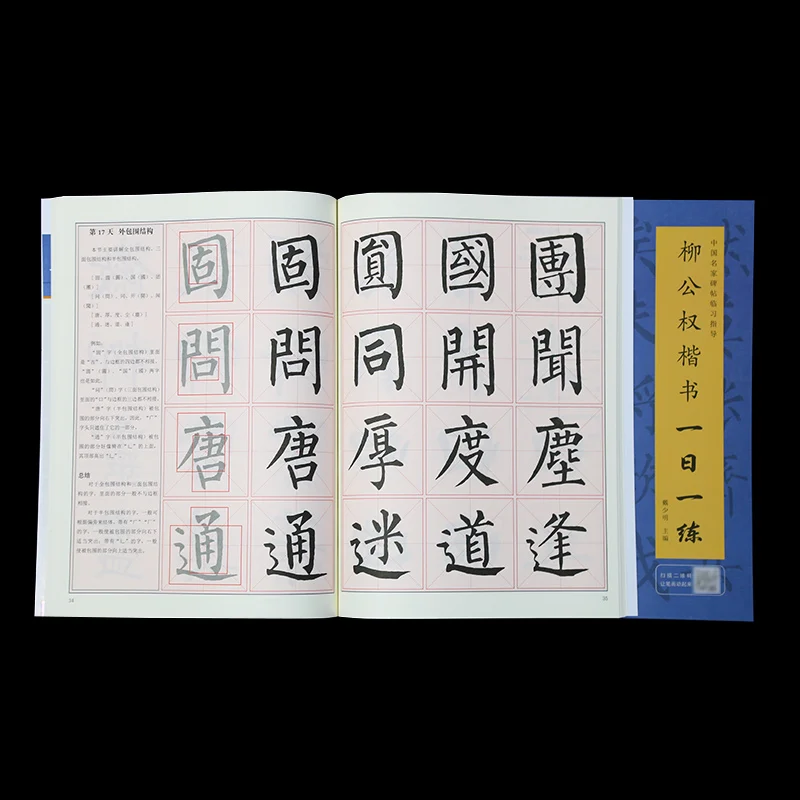 Liu Gongquan Regular Script Copybook Running Script Structure Strokes Tutorials Mi Fu Yan Zhenqing Brush Pen Exercise Book