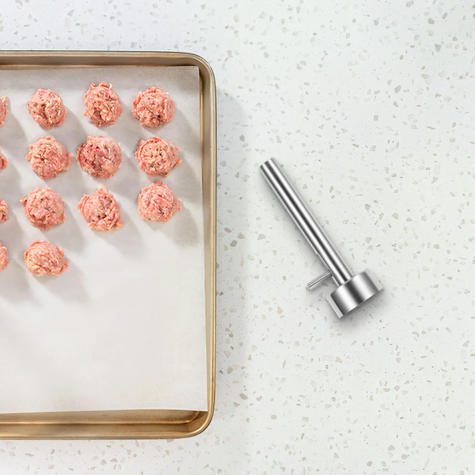 Stainless Steel Meatball Scoop Maker Non-Stick Portable Meatball Mold for Meat Cooking Kitchen Tool Falafel Shrimp Balls Maker