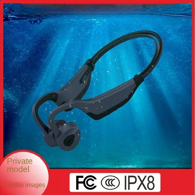 Wireless Bone Conduction Bluetooth Headphones - Swimming  Forward with the K7, IPX8 Waterproof, Non-Intrusive Design