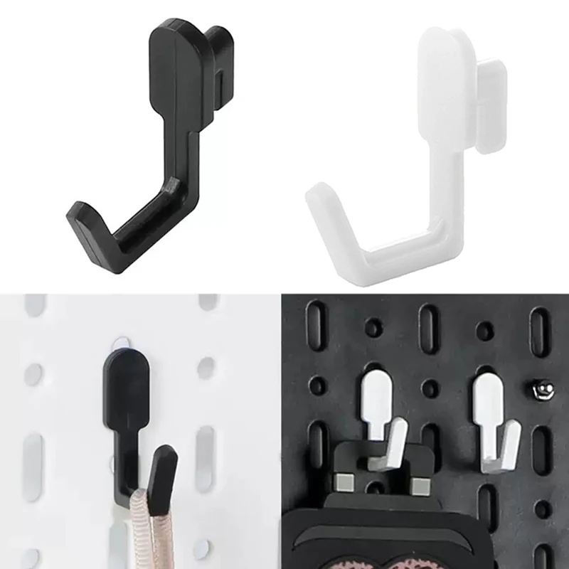 【New】5Pcs Peg Board Accessories Plastic Pegboard Hooks Pegboard Hook Peg Board Tool Organizer Utility Locking Kit