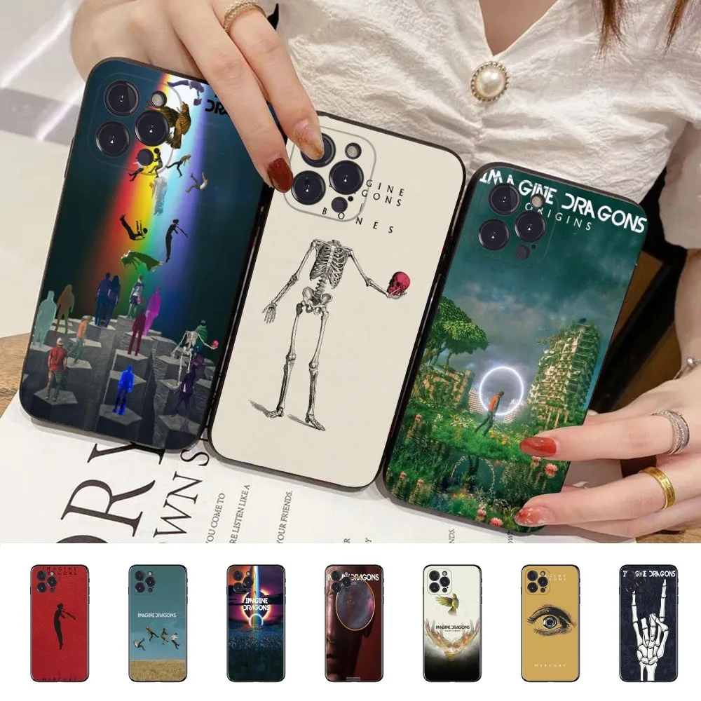 I-Imagine D-Dragons Band Phone Case Silicone Soft for iphone 16 15 14 13 12 11 Pro Mini XS MAX Plus X Cover