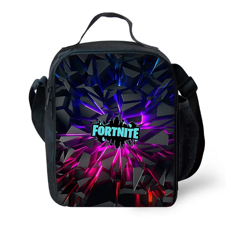 משחק קלאסי Fortnite's תיק מבודד לילדים עם קיבולת גדולה לילד ולילדה סטודנט לפיקניק בחוץ קופסת ארוחת צהריים תרמית לשימוש חוזר