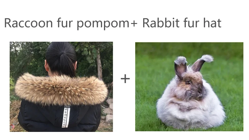 Natürliche pelz pompom frauen Winter Gestrickte Hut Outdoor Radfahren Gehörschutz Warme Schirmmütze Lässige Mode Hüte – Detail 1