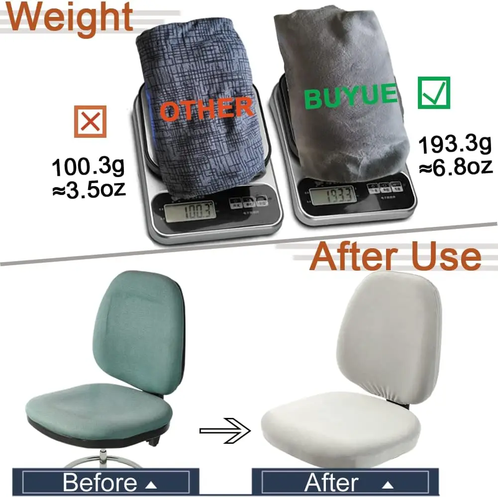 Task Office Chair Cover, Super Soft Velvet Stretch Washable Computer Desk Arml Chair Slipcover Dustproof Protectors (Set Of