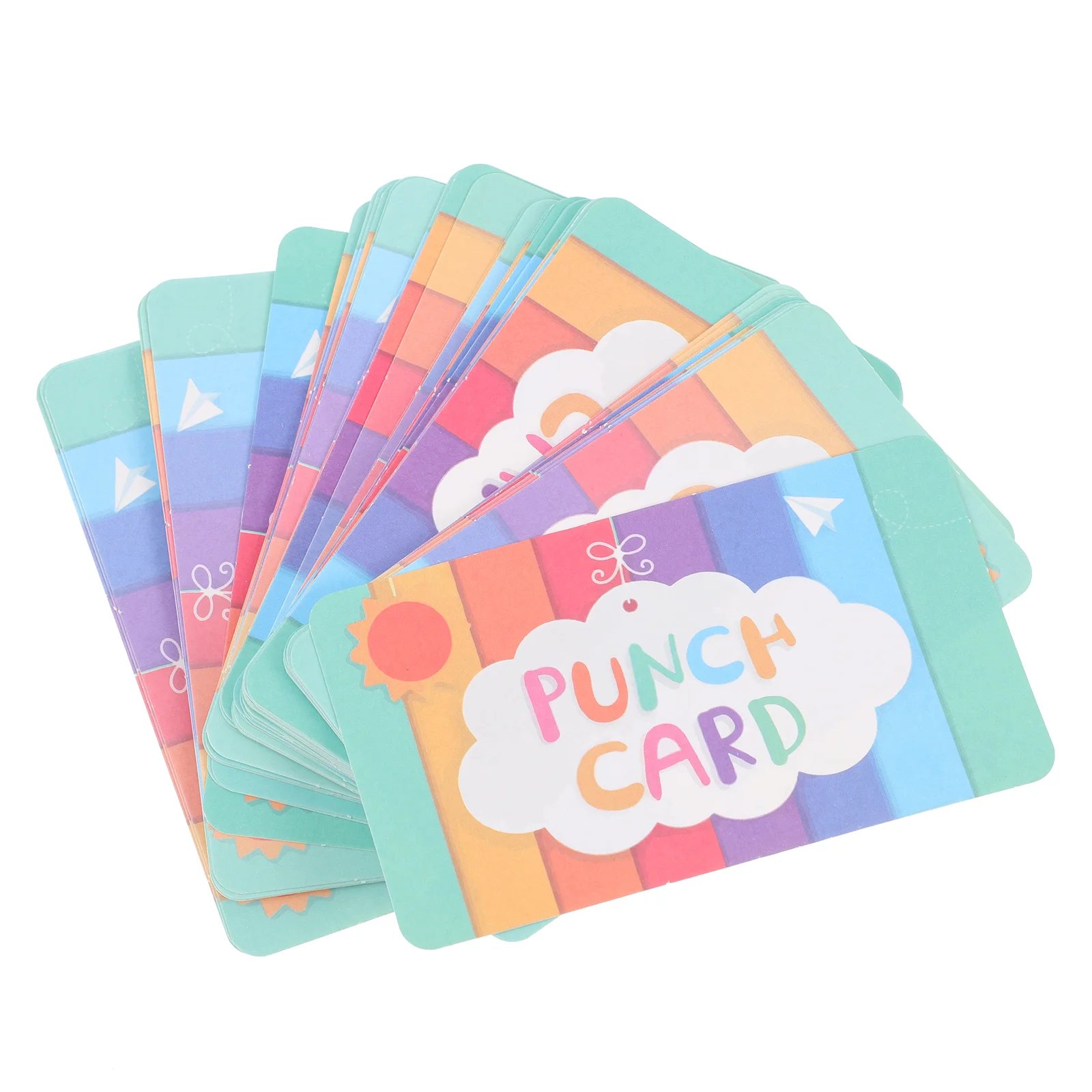 50 Pcs Business Cards Name Convenient Punch Loyalty Membership Children Adorable Household for Kids