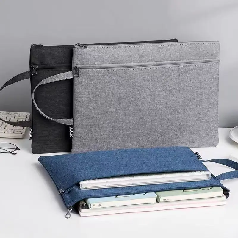

Портативная сумка для документов с ручкой, органайзер для файлов из ткани Оксфорд с несколькими карманами, водонепроницаемый чехол для планшета, 1 шт.