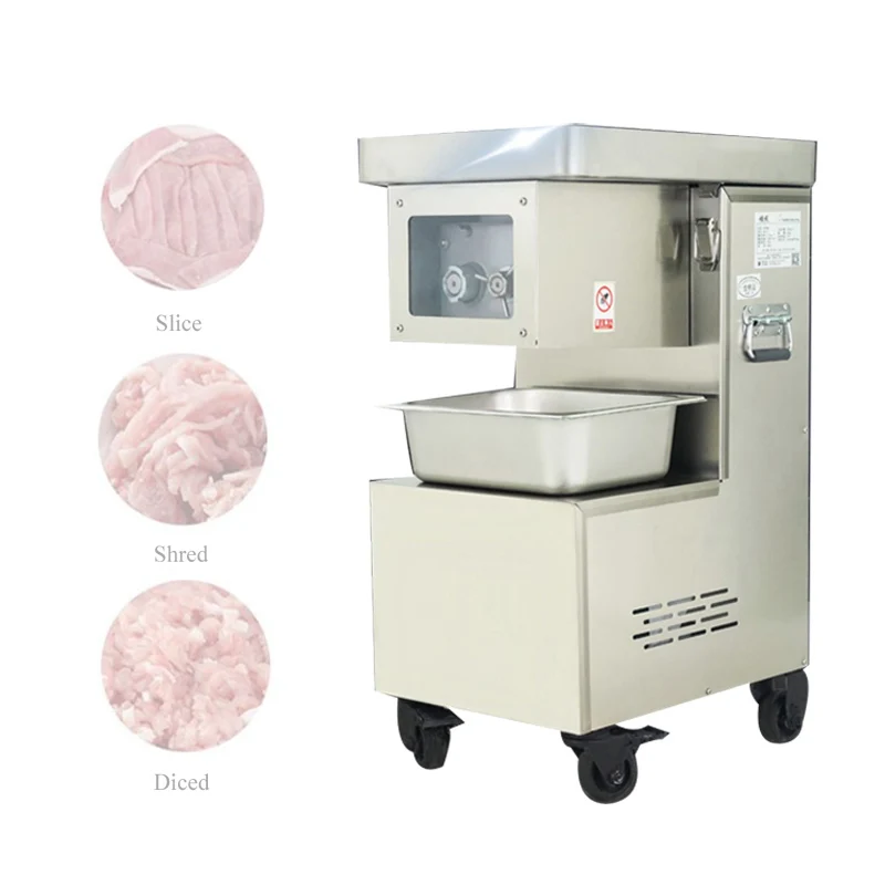 

Automatic Meat Slicer Commercial Meat Cutter Stainless Steel Meat Shredded Diced Machine