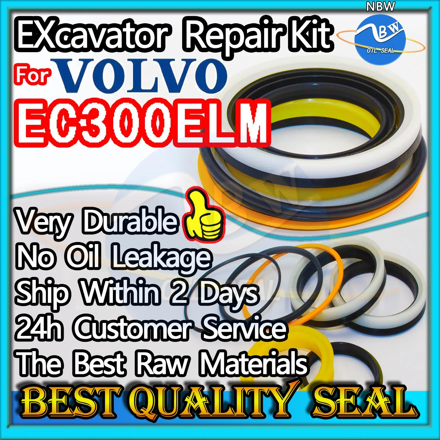 

For VOLVO EC300ELM High Quality Oil Seal Kit Excavator Repair ARM Bucket Hydraulic Pump Digger Clamshell Shovel Adjust Swing