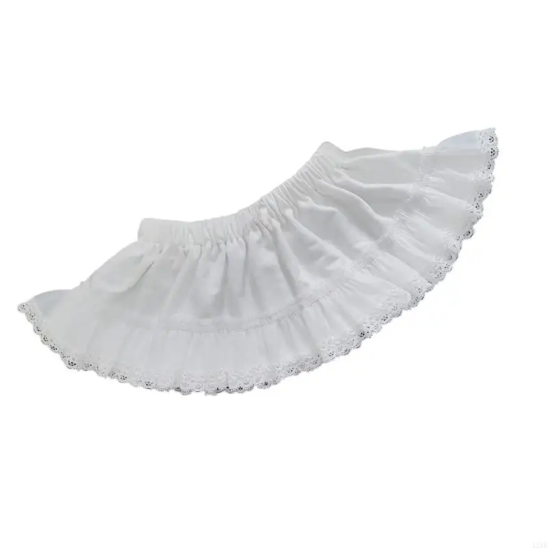 تنورة خصر قابلة للتمدد للفتيات للاستخدام اليومي، تفاصيل ممزقة، نسيج قطني مريح 425F