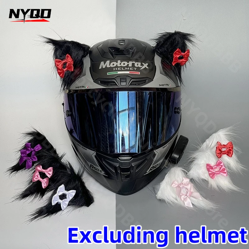 

Ski Helmet Decoration Cat Ear Electric Scooter Motorcycle Animal Ear Universal Accessory Bow Bear Ear Quick Release Sticker