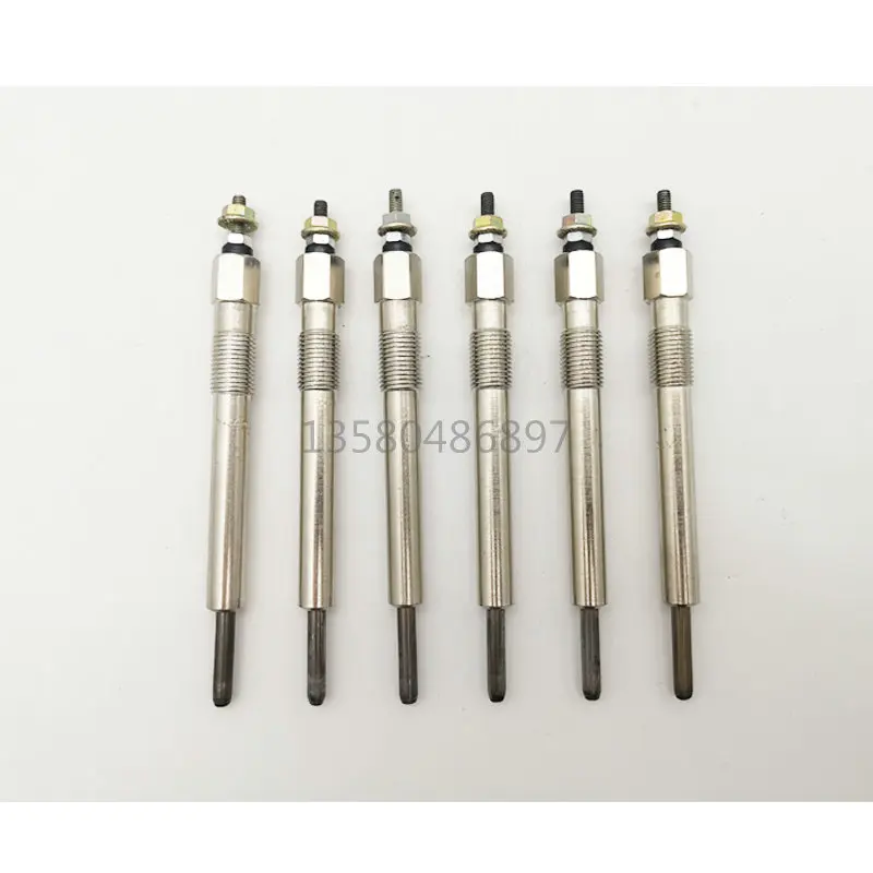 

6PCS Preheating Plug For Doosan For Daewoo DH215 DH225-7 DH220-5 Excavator Engine Preheating Plug Preheating Rod High Quality