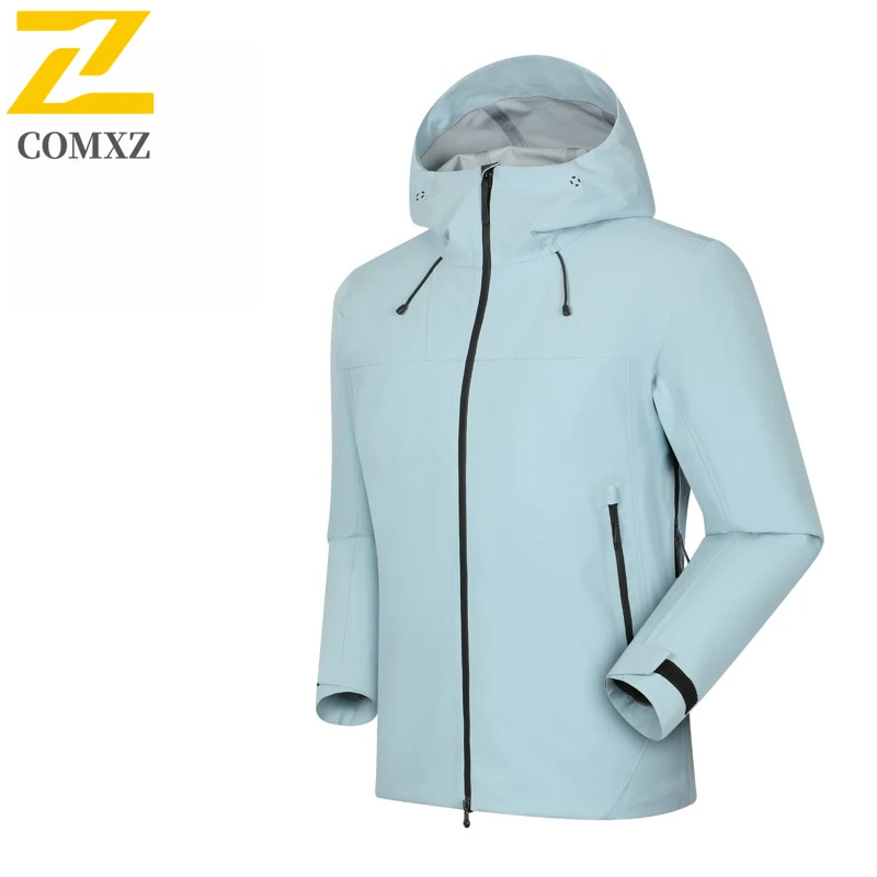 Men's Outdoor Hard Shell Jacket Waterproof Windproof American style Mountaineering Coat Stormproof Trekking Hiking Rainwear 2025