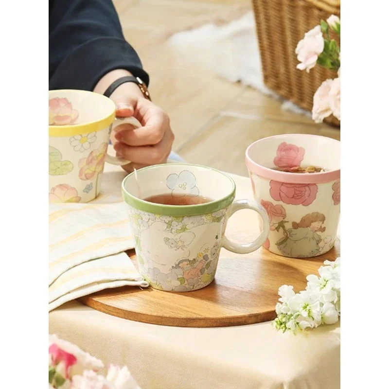 

Кружка Керамическая чашка для девочек Бытовая чашка Чашка для питья