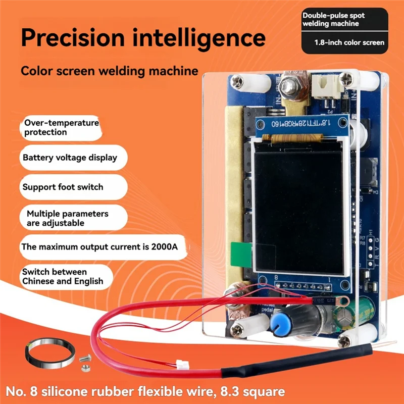 M11K-Color Screen Digital Display Mini Spot Welder Control Board 18650 Lithium Battery Pack 7-14V Welding Machine DIY