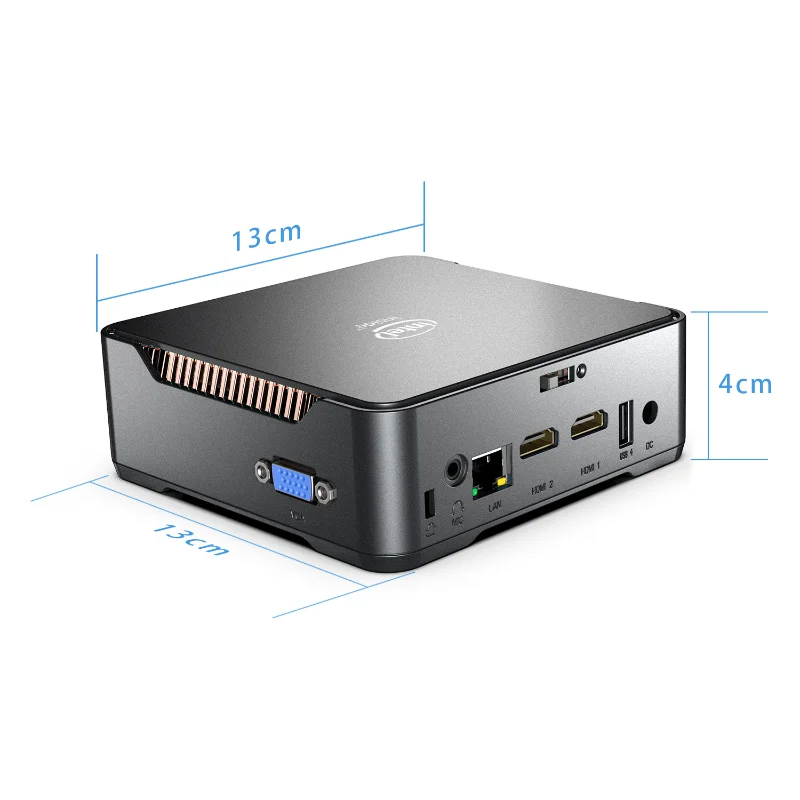 

Мини-хост N5105, двойной HDMI + VGA 3 Выход Дисплея, мини-ПК предварительно установлен с Win11