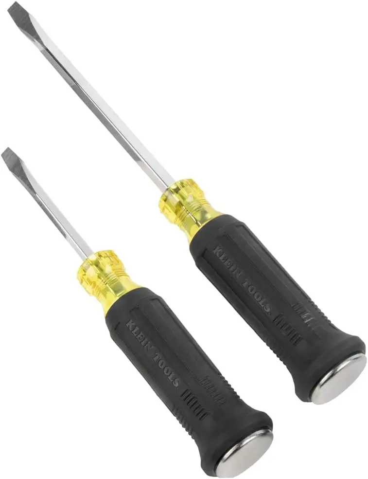 

2-Piece Demolition Screwdriver Set with 1/4-Inch and 5/16-Inch Keystone Tips and Plated Metal Strike Cap