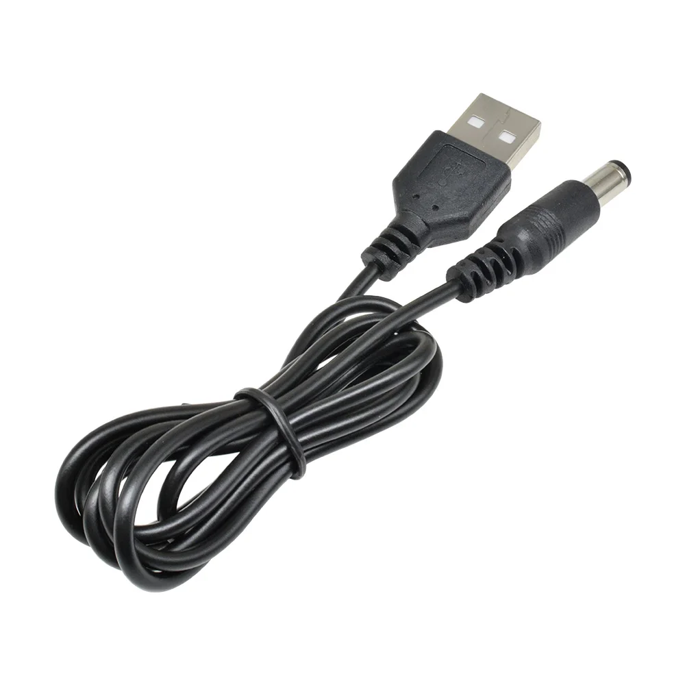 80cm USB 2.0 Male A to DC 5.5mm x 2.1mm Plug DC Power Cord Socket Cable Line 5.5mm*2.1mm